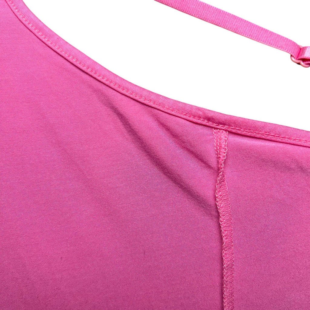 Soft Pink Bamboo Viscose Cami Nightgown Satin Trim Sleepwear Chemise Small