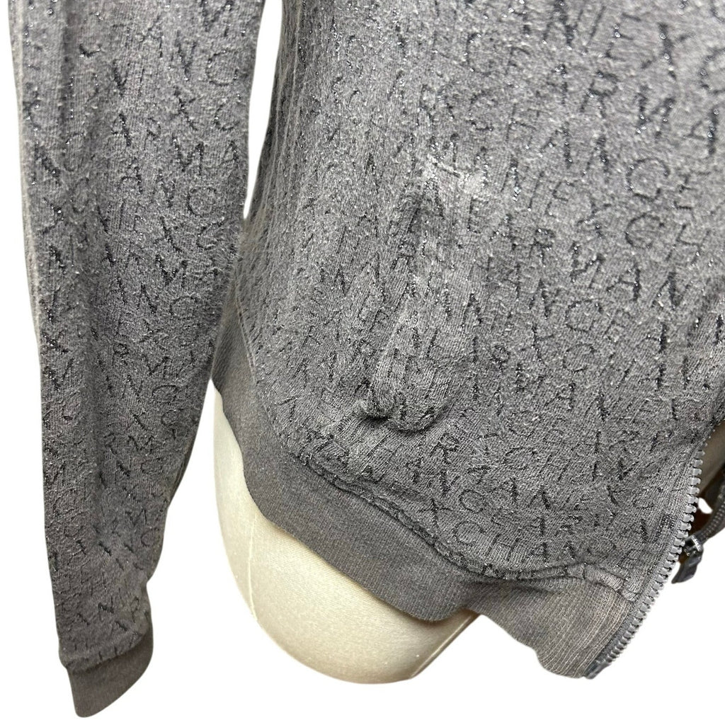 Armani Exchange Gray Zip Mock Neck Athletic Jacket Small Minimalist Gorpcore