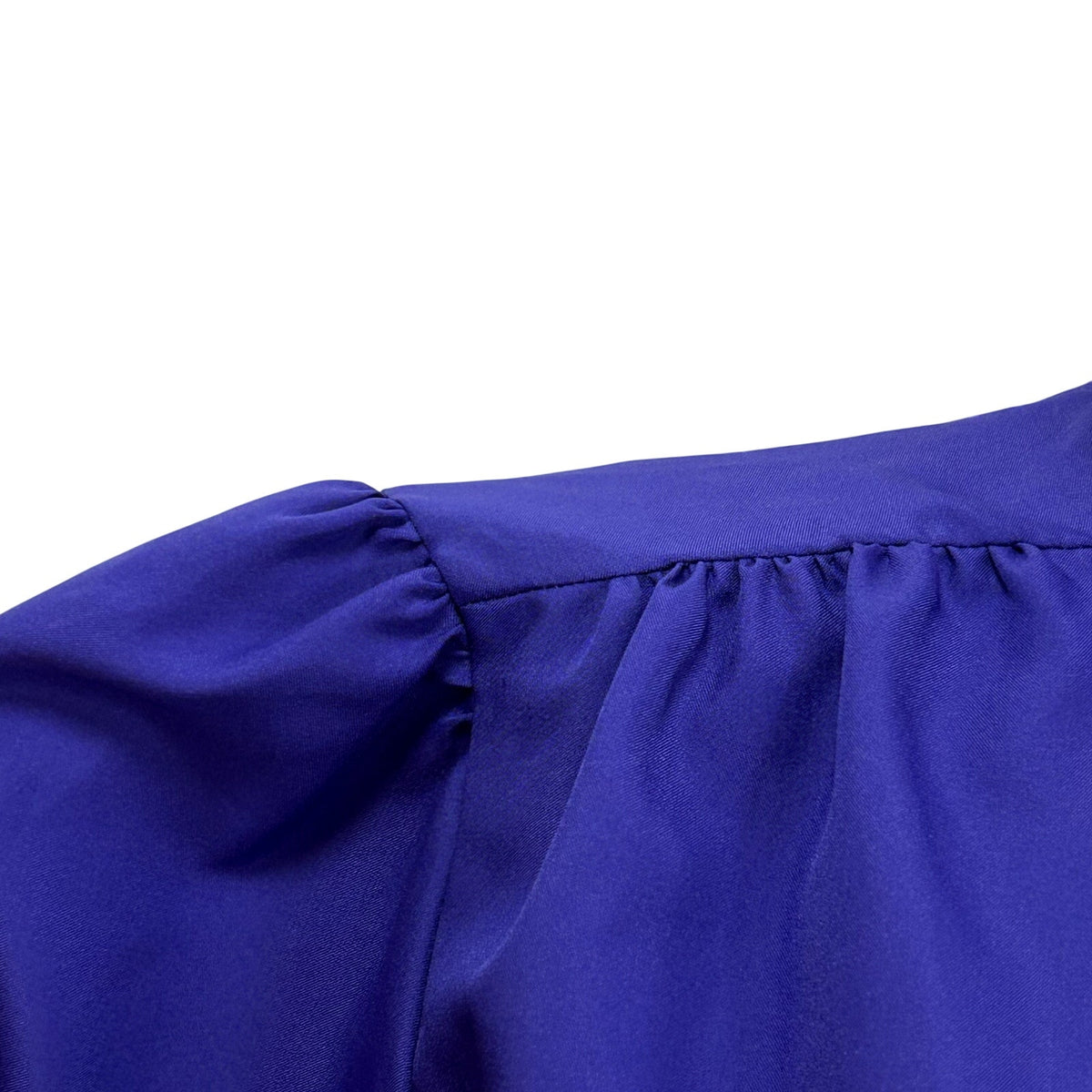 VTG 80s Laura Mae M Purple Blouse Asymmetric Mock Neck Retro Office Siren Twee