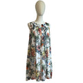 Emma & Michele Multicolor Floral Chiffon Pleated PL Mini Dress Keyhole Coquette
