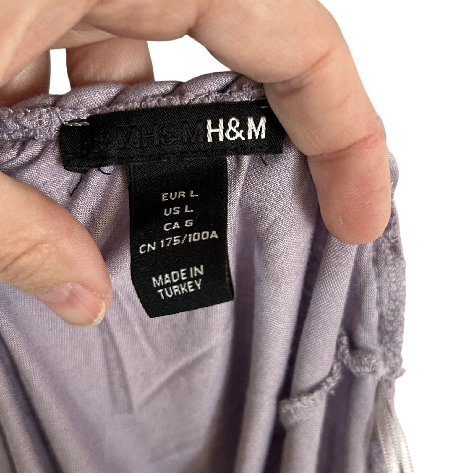 H&M Lilac Purple Braided Racerback Tank Top Boho Summer 2009 Y2K Medium Viscose