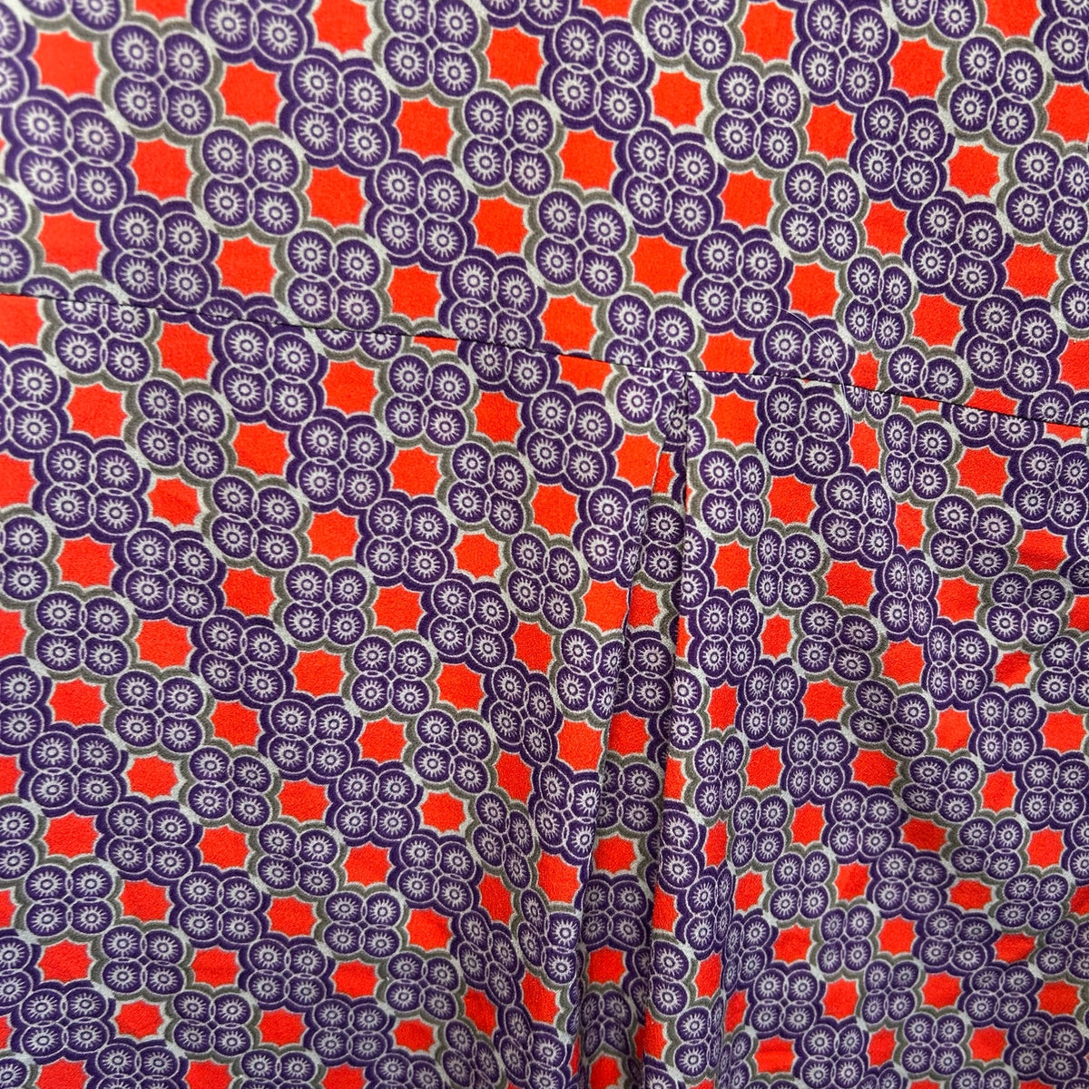 Ann Taylor Purple Red Geometric S Sleeveless Button Down Top Casual Preppy Retro