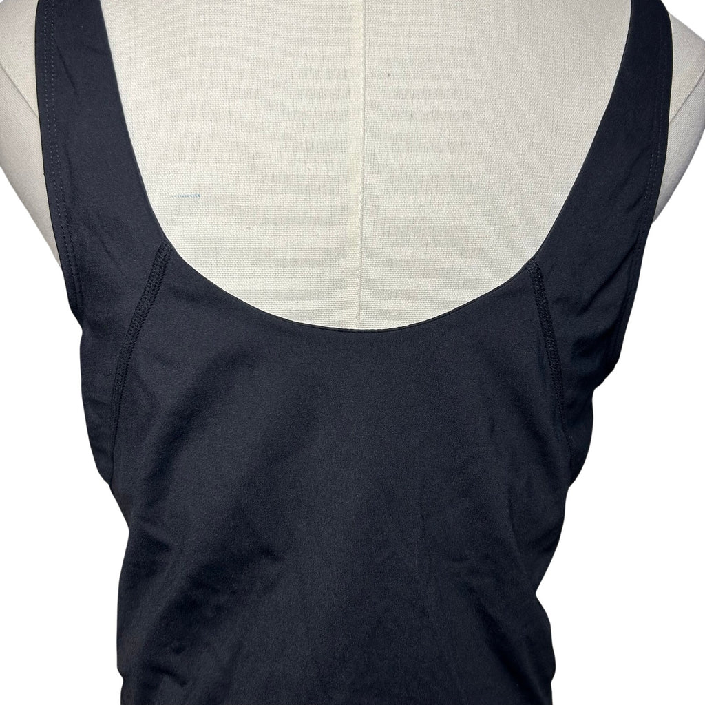Black Built-In Bra Tank Dress High Stretch Large Minimalist Sportswear Casual