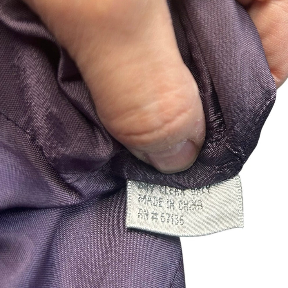 YL Yansi Fugel Purple Matte Crepe Column Maxi Dress Size 12 90s Minimalist Y2K