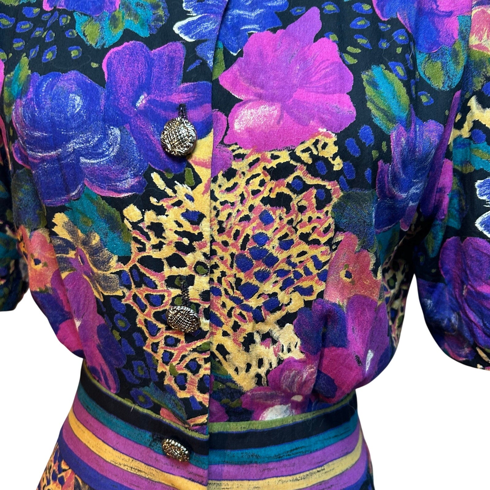 VTG Positive Attitude Midi Dress 11/12 Modern M Floral Whimsigoth Dark Academia