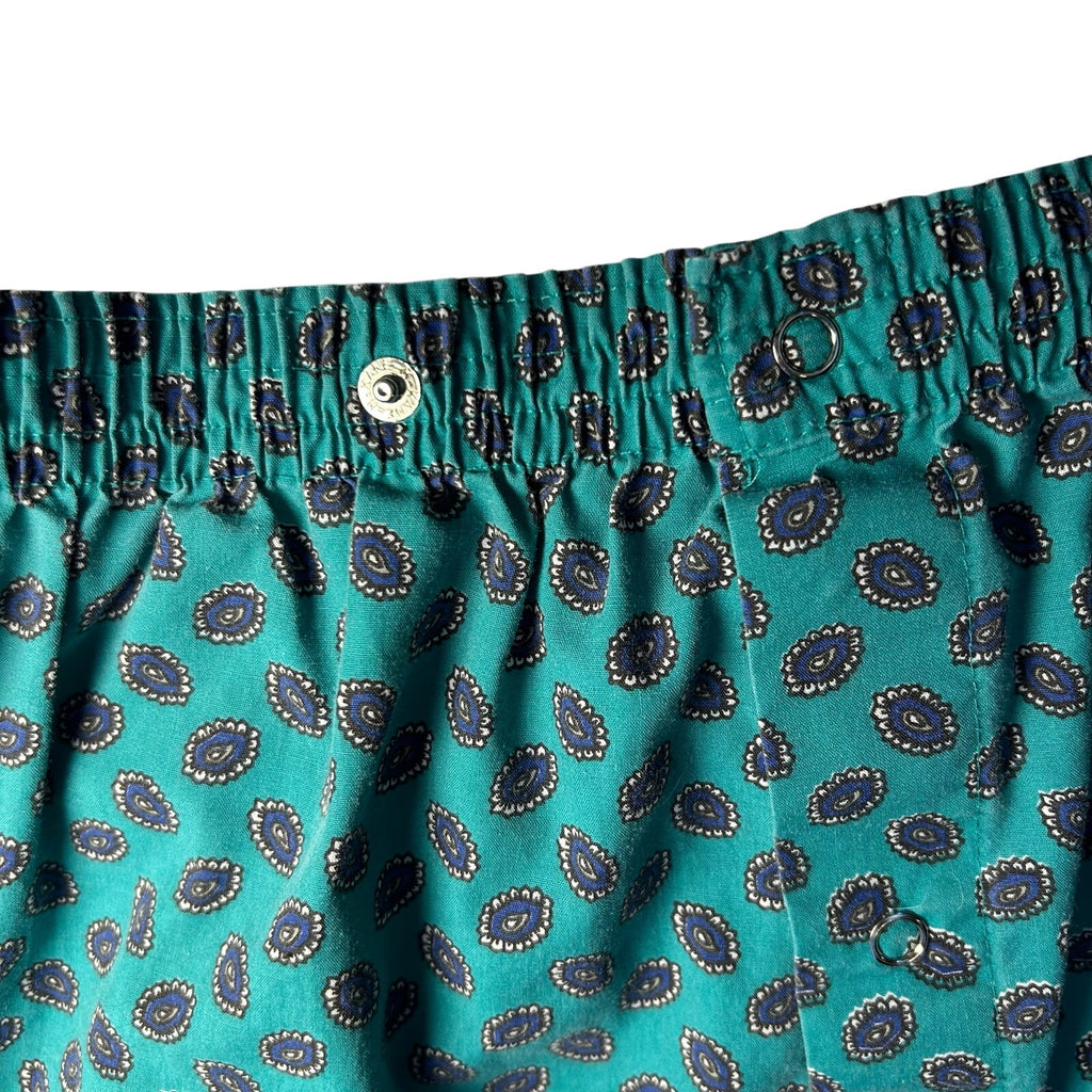 VTG 80s S Green Pajama Set Long Sleeve Loungewear Casual Retro Indie Whimsigoth