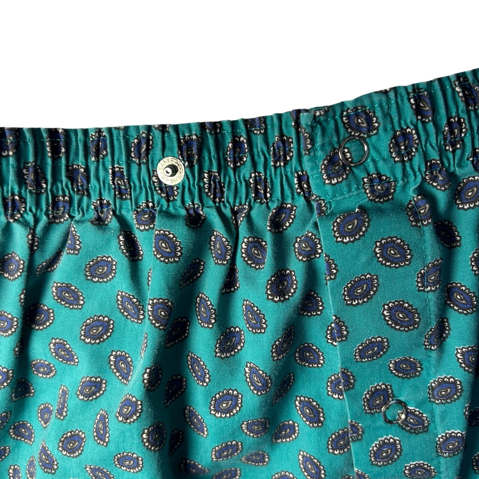 VTG 80s S Green Pajama Set Long Sleeve Loungewear Casual Retro Indie Whimsigoth