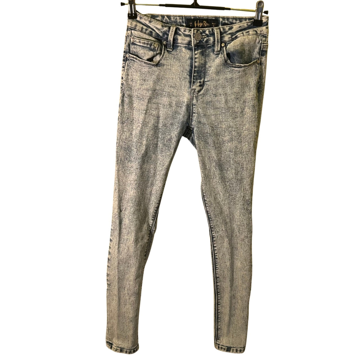 Indigo Rein Curvy Acid Wash Skinny Jeans Blue Size 5 Junior Contemporary Edgy