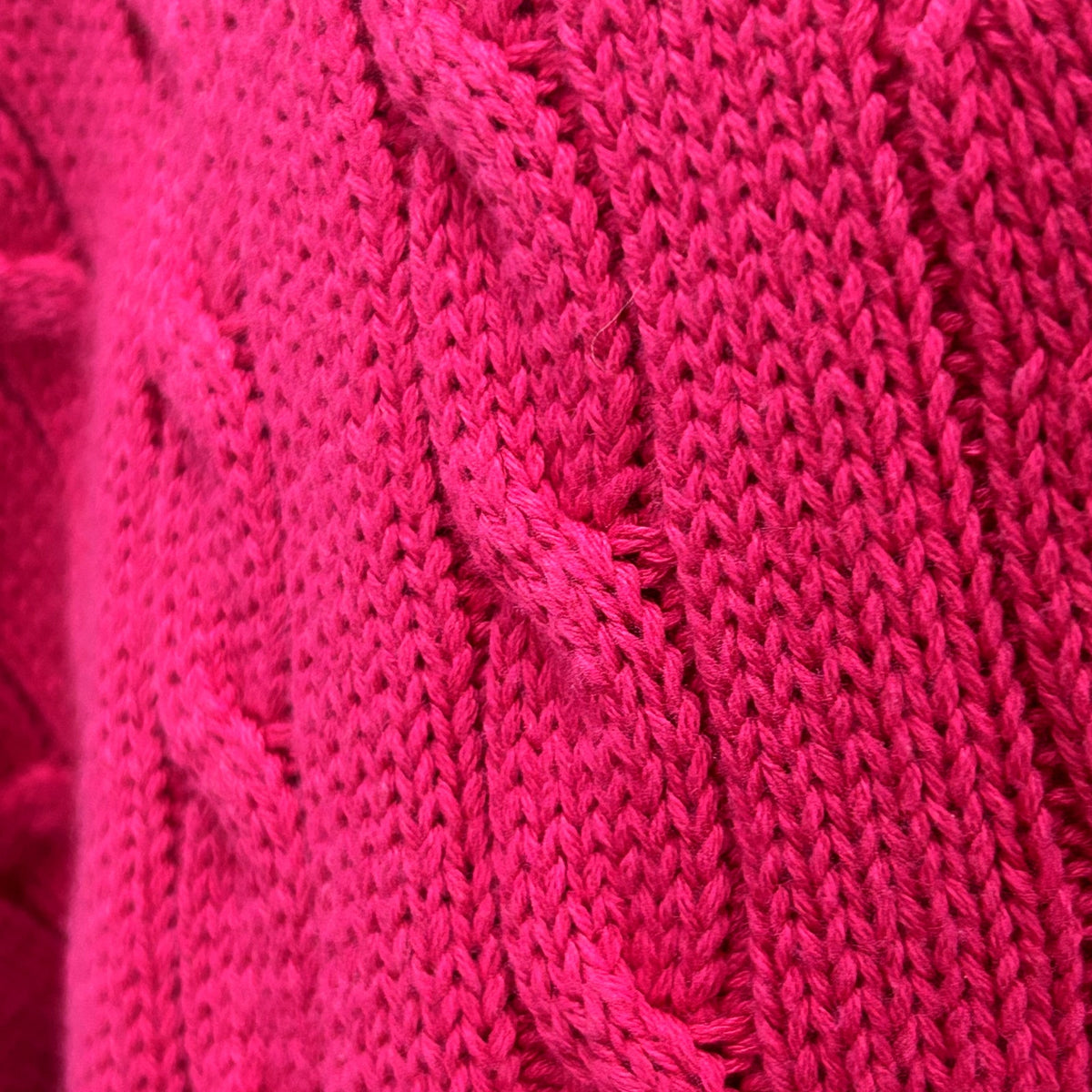 VTG 90s Talbots M Pink Cable Knit Barbiecore Cardigan Sweater Preppy Retro