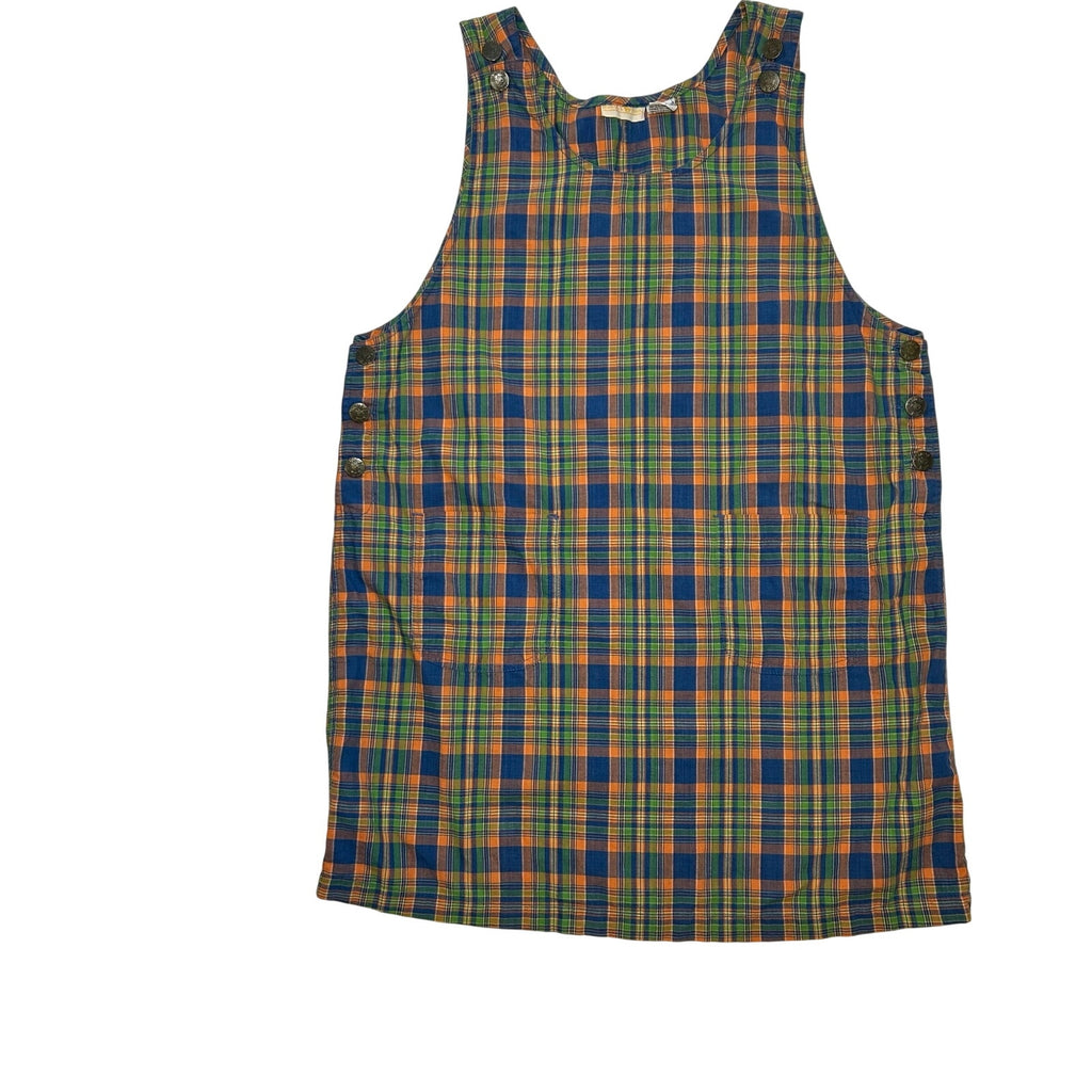 VTG 90s Hunters Run 8 Plaid Sleeveless Jumper Mini Dress Grunge Preppy Indie