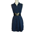 Velvet Heart Tencel Button-Front Utility Shirt Dress Small Casual Boho Preppy