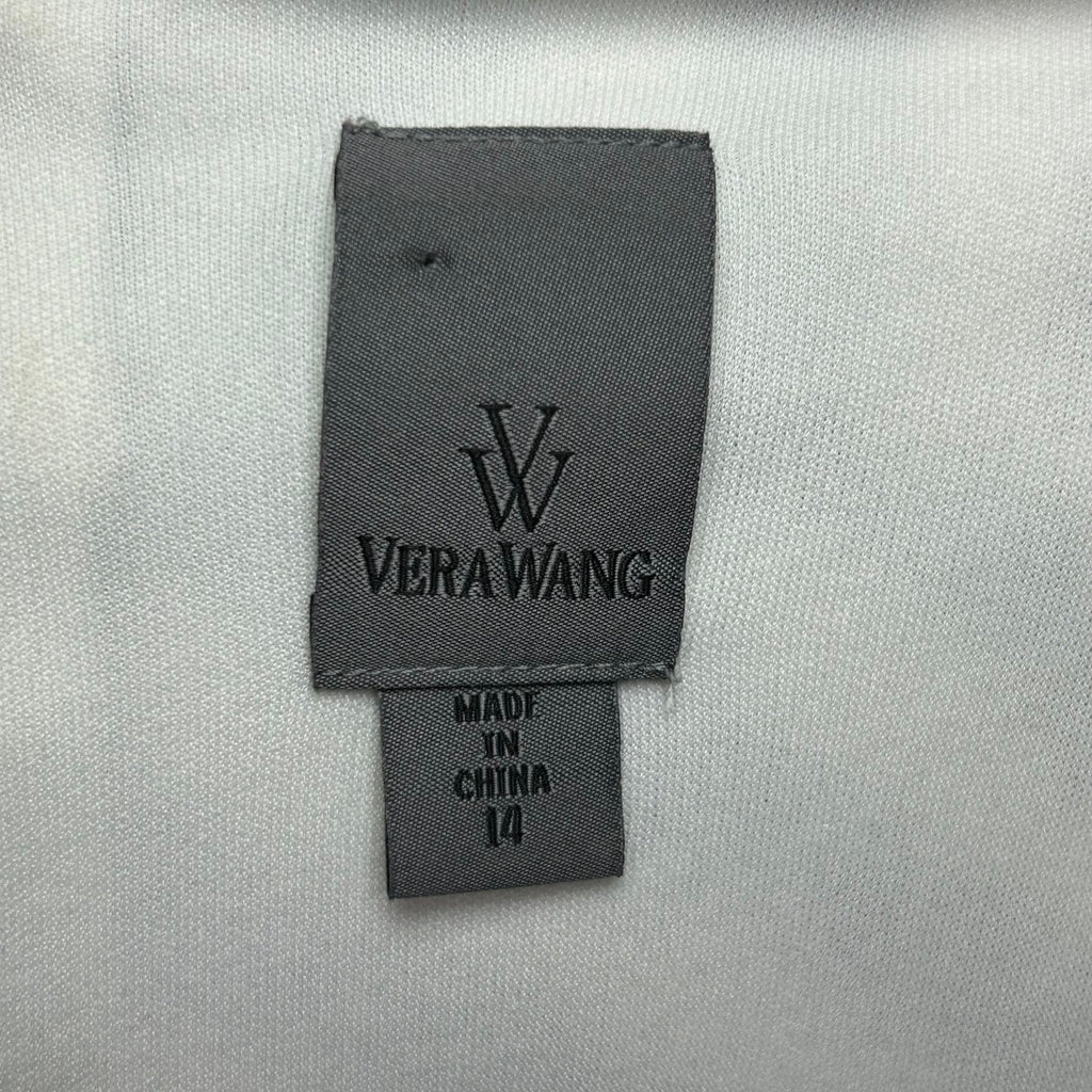 Vera Wang Black White Geometric Sleeveless Cocktail Dress 14 Goth Monochrome