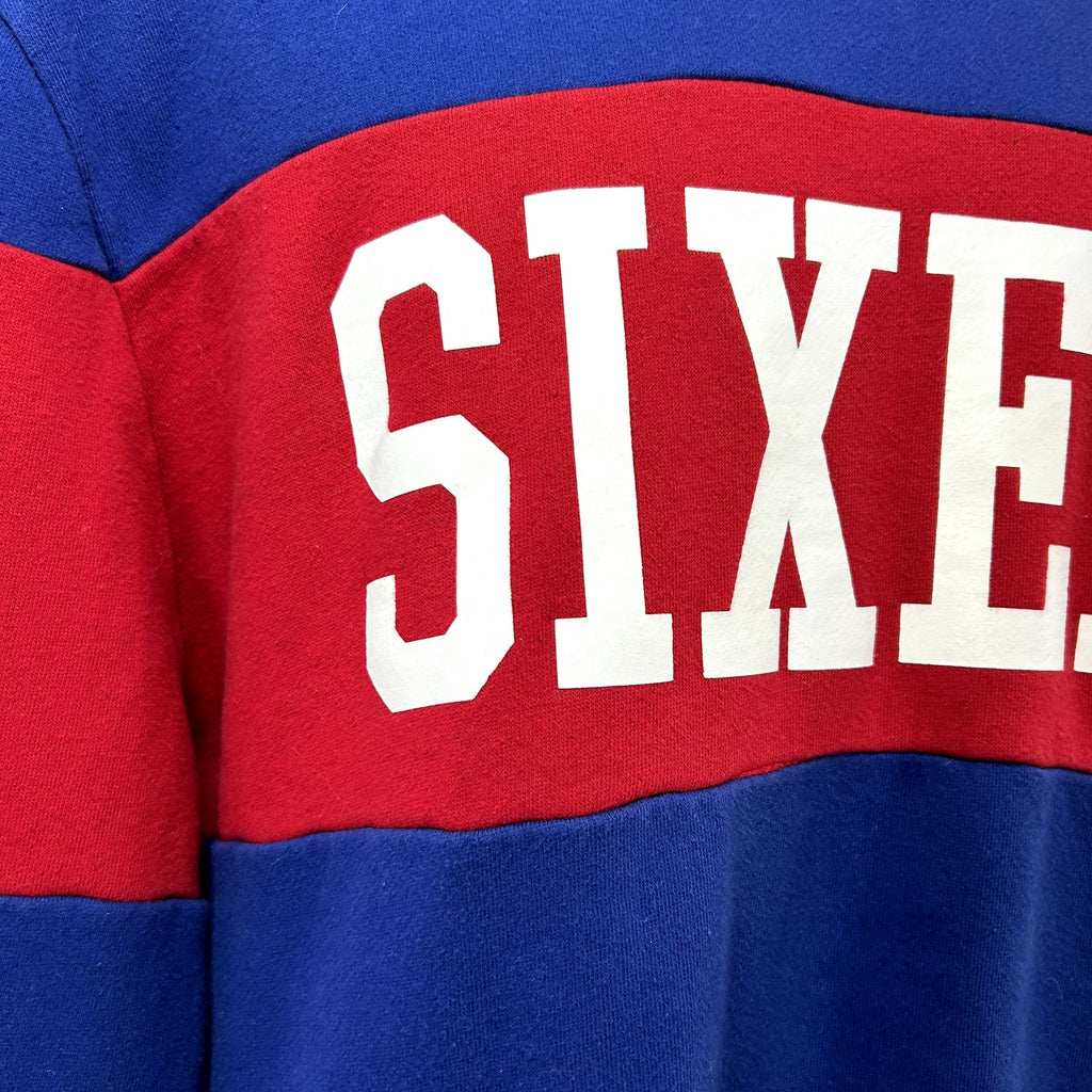 47 Brand XL Philadelphia 76ers Colorblock Fleece Crewneck NBA Sweatshirt Sports