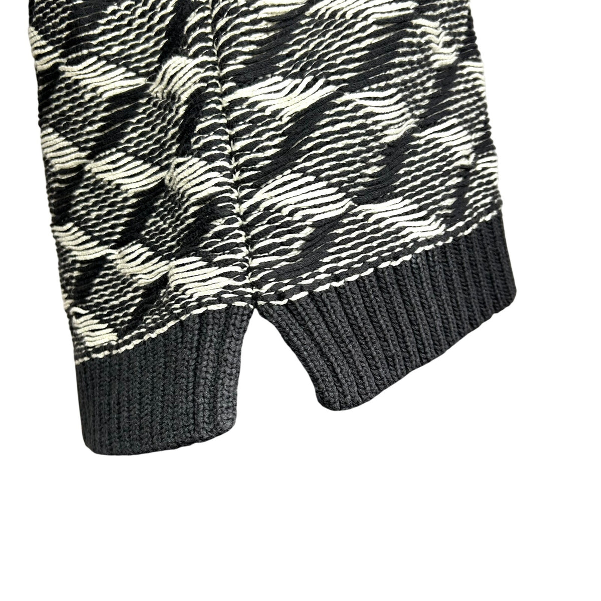Anthropologie HWR Black White Zip Back Cotton L Sweater Vest Dark Academia Chic