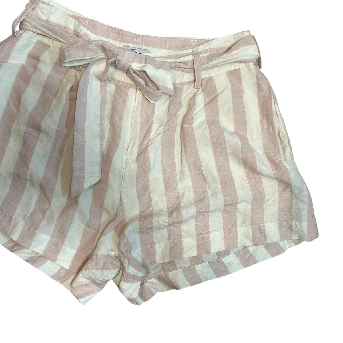 Rails Katy Petal Stripe Shorts Pink White Rayon Linen Medium Coquette Preppy