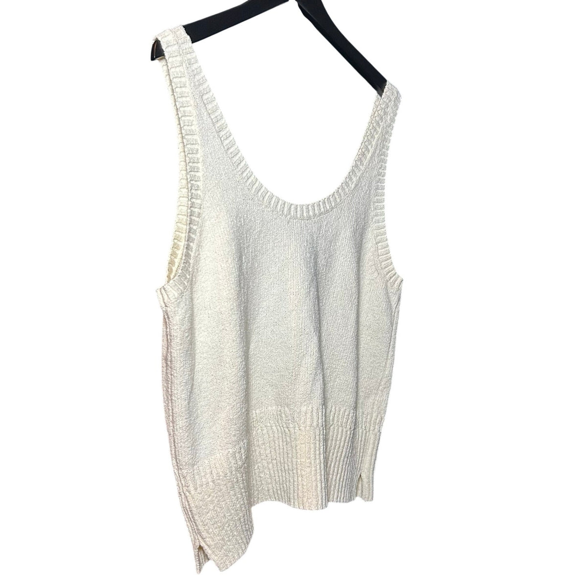 Madewell 2024 Texture-Stitch V-Neck Sweater Vest XL Ivory