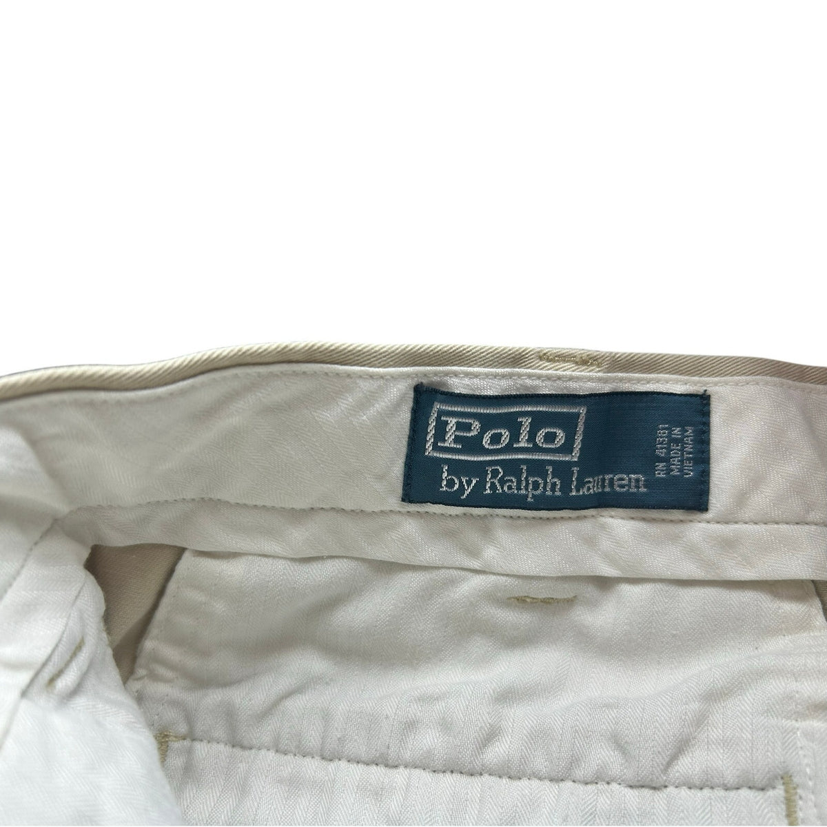 Polo Ralph Lauren Khaki Cotton Chino Pants Mens Contemporary Classic Preppy Work