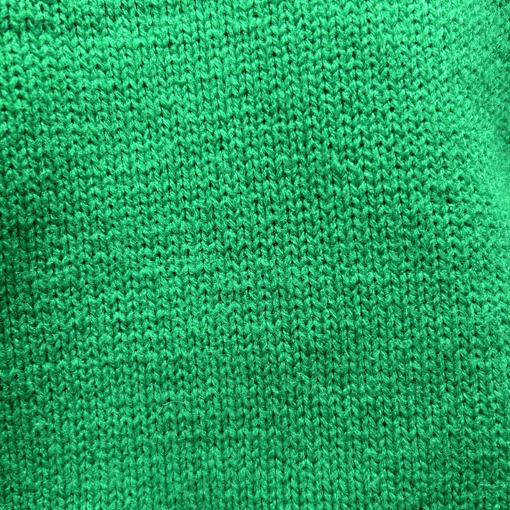 VTG 90s Alicia M Green Cable Knit Relaxed Cottage Sweater Casual Comfy Preppy