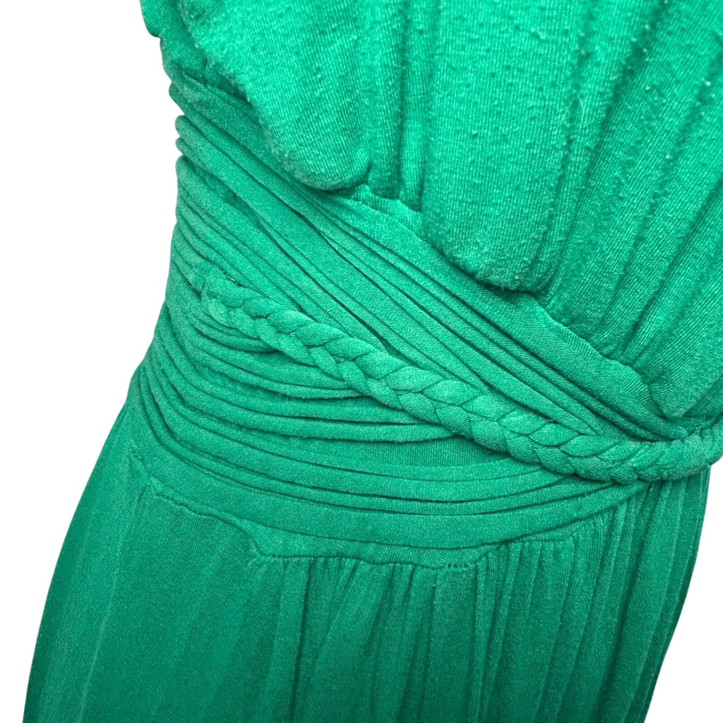 Max Studio Emerald Green Ruched Halter Maxi Dress Maternity Photoshoot Fair Luxe
