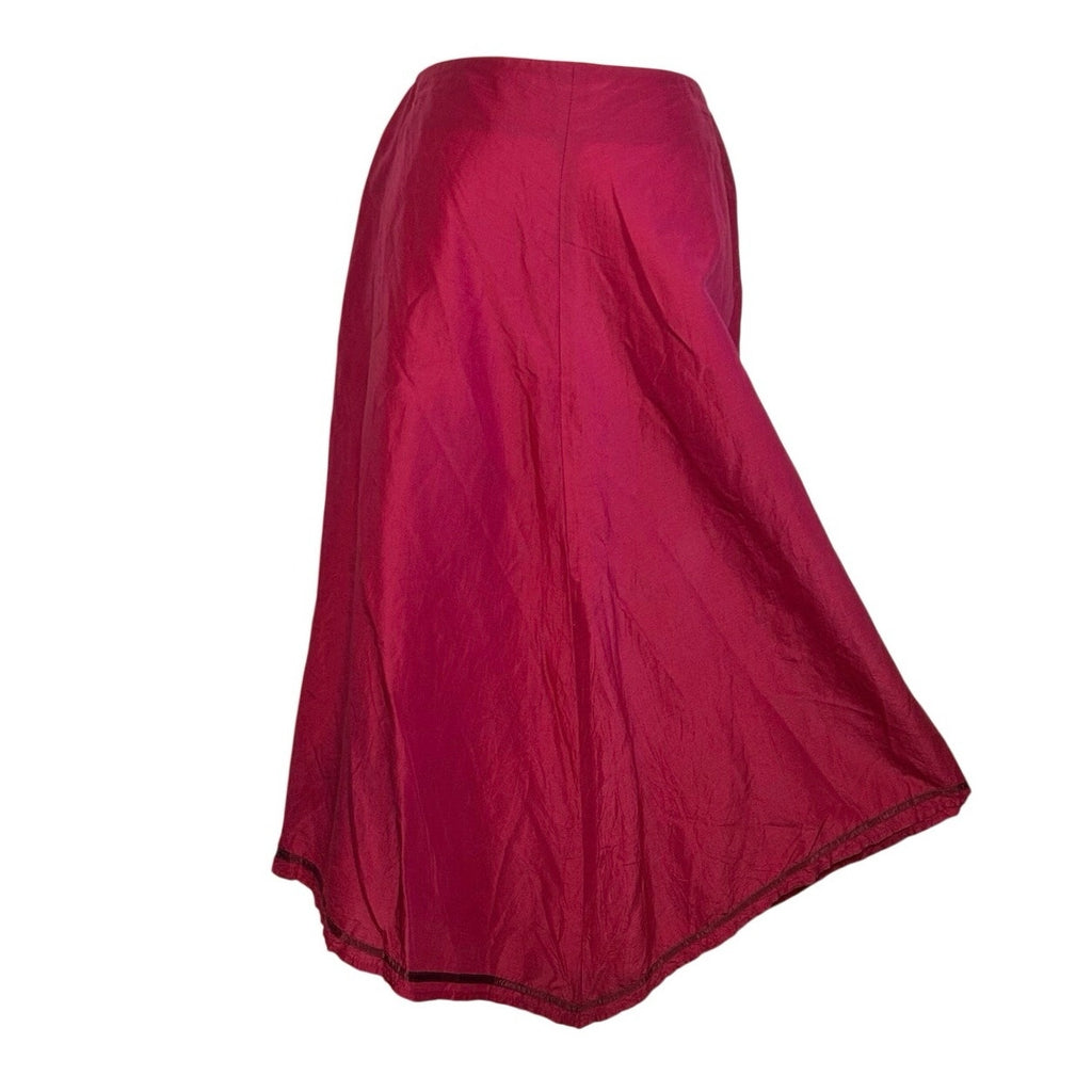 VTG Y2K Banana Republic Red Handkerchief Hem Midi 4 Skirt Fairy Coquette Boho