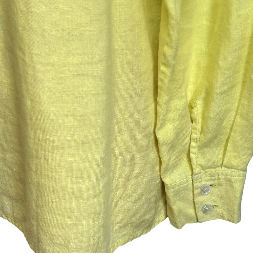 Real Clothes 8 Yellow Blouse Irish Linen French Seams Minimalist Quiet Luxury