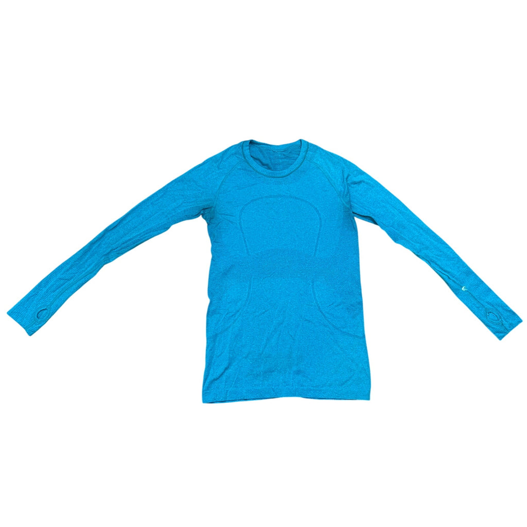 Lululemon Swiftly Tech Long Sleeve Top Blue 6 Flawed Paint Mark Activewear