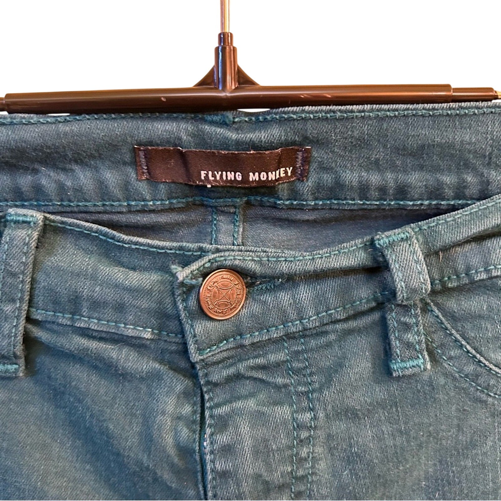 Flying Monkey Dark Teal High Rise Jeggings Size 9 / 29 Jewel Tone Stretch Green
